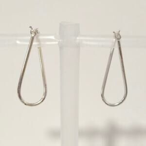 JBB 925 Sterling Silver Hoop Huggie Earrings Oval Twisted Signed Jewelry Lot